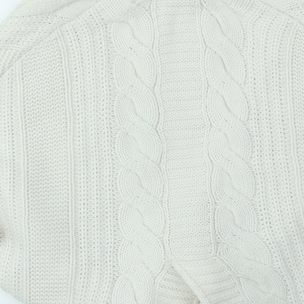 Preworn Womens White Cardigan Jumper Size S