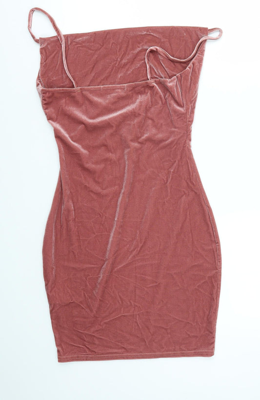 Missguided Womens Pink Fit & Flare Size 10