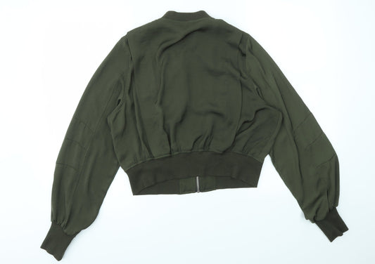 H&M Womens Green Jacket Coatigan Size 8