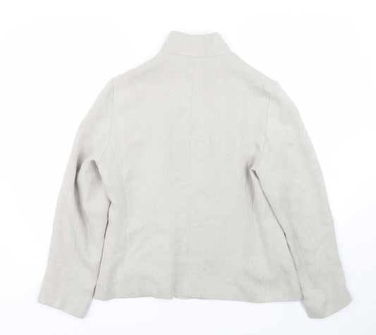 Preworn Womens Beige Jacket Coat Size 14