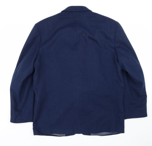 Buttons Mens Blue Jacket Suit Size 44