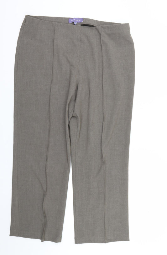 Autonomy Womens Brown Trousers Size 16 L24 in