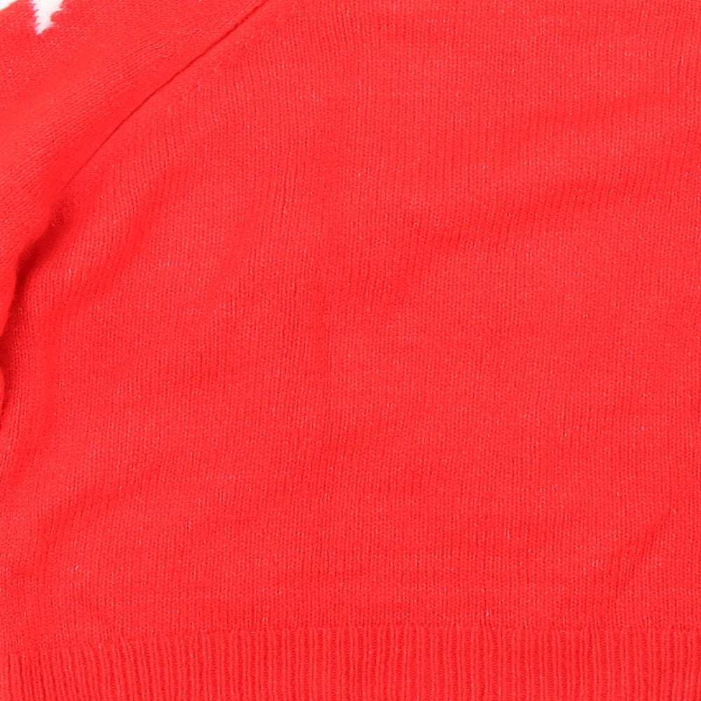 NEXT Womens Red Polka Dot Pullover Jumper Size XS