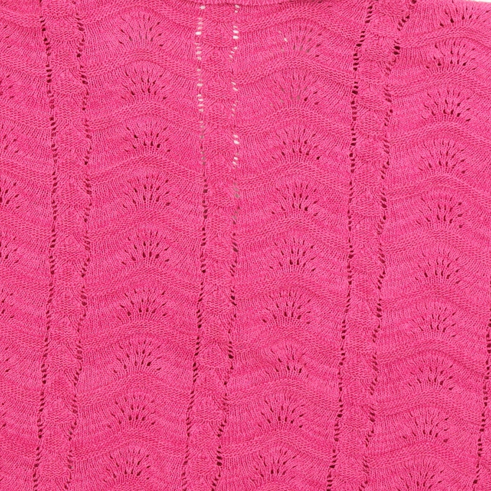 Soon Womens Pink Cardigan Jumper Size 16