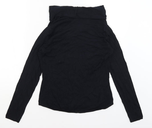Villa Das Malhas Womens Black Basic T-Shirt Size M