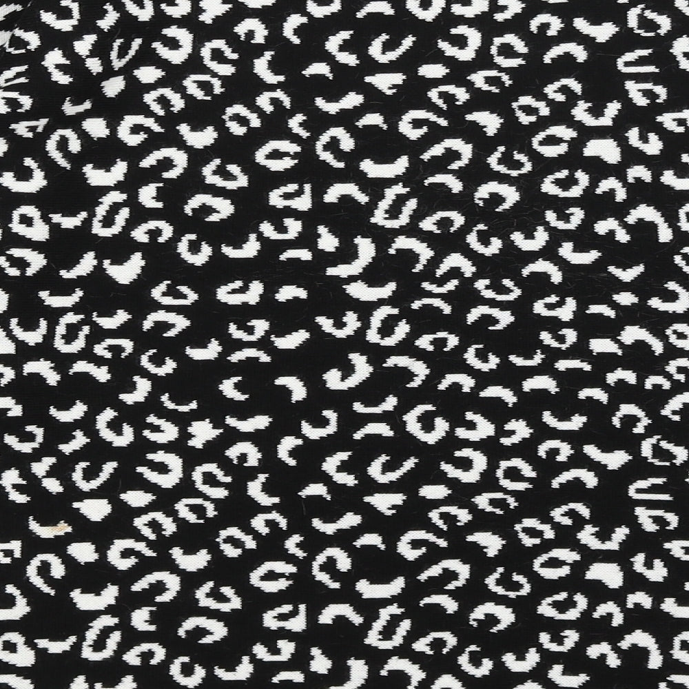 George Womens Black Animal Print Pullover Jumper Size M
