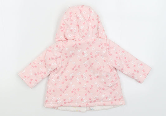 George Baby Pink Floral Cardigan Jumper Size 0-3 Months