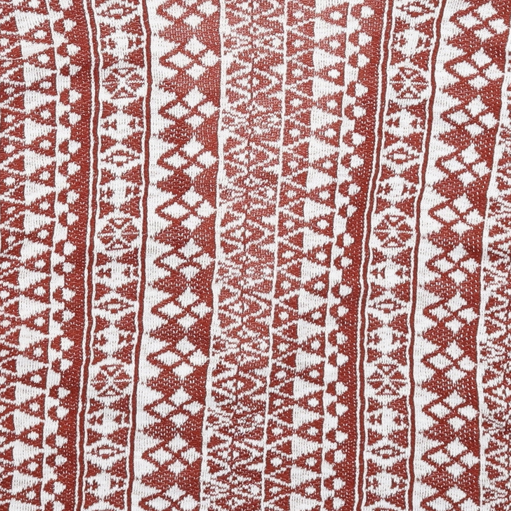Divided Womens Brown Geometric Knit Cardigan Jumper Size M
