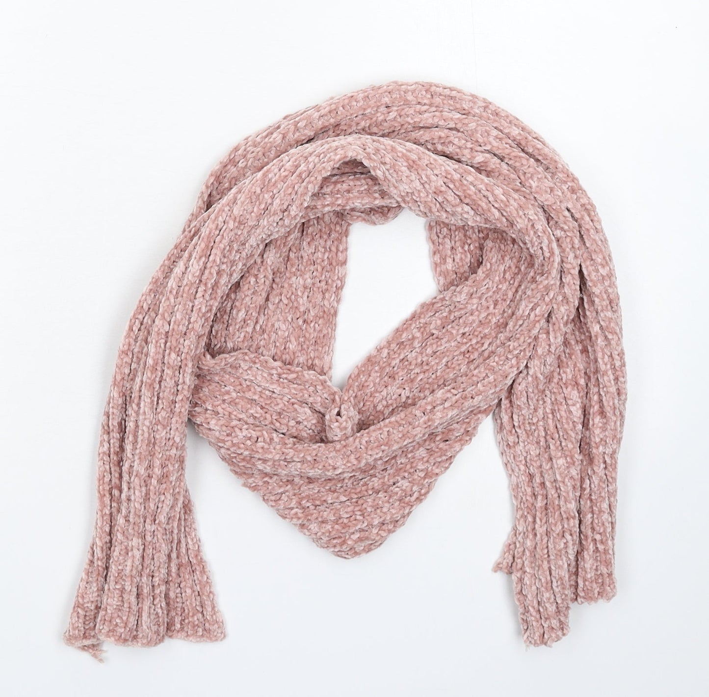 Preworn Womens Pink Knit Scarf