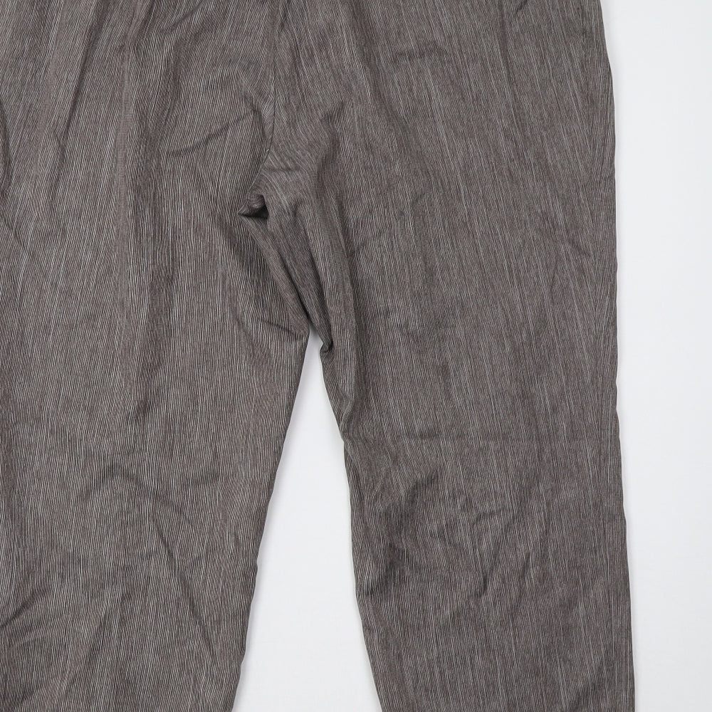 Marks and Spencer Womens Brown Trousers Size 18 L27 in