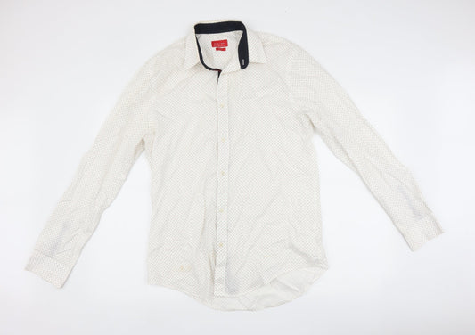 Zara Mens White Button-Up Size L