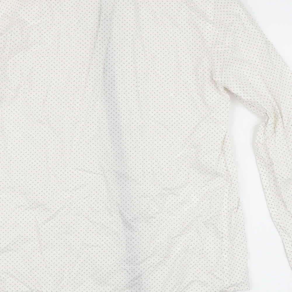 Zara Mens White Button-Up Size L