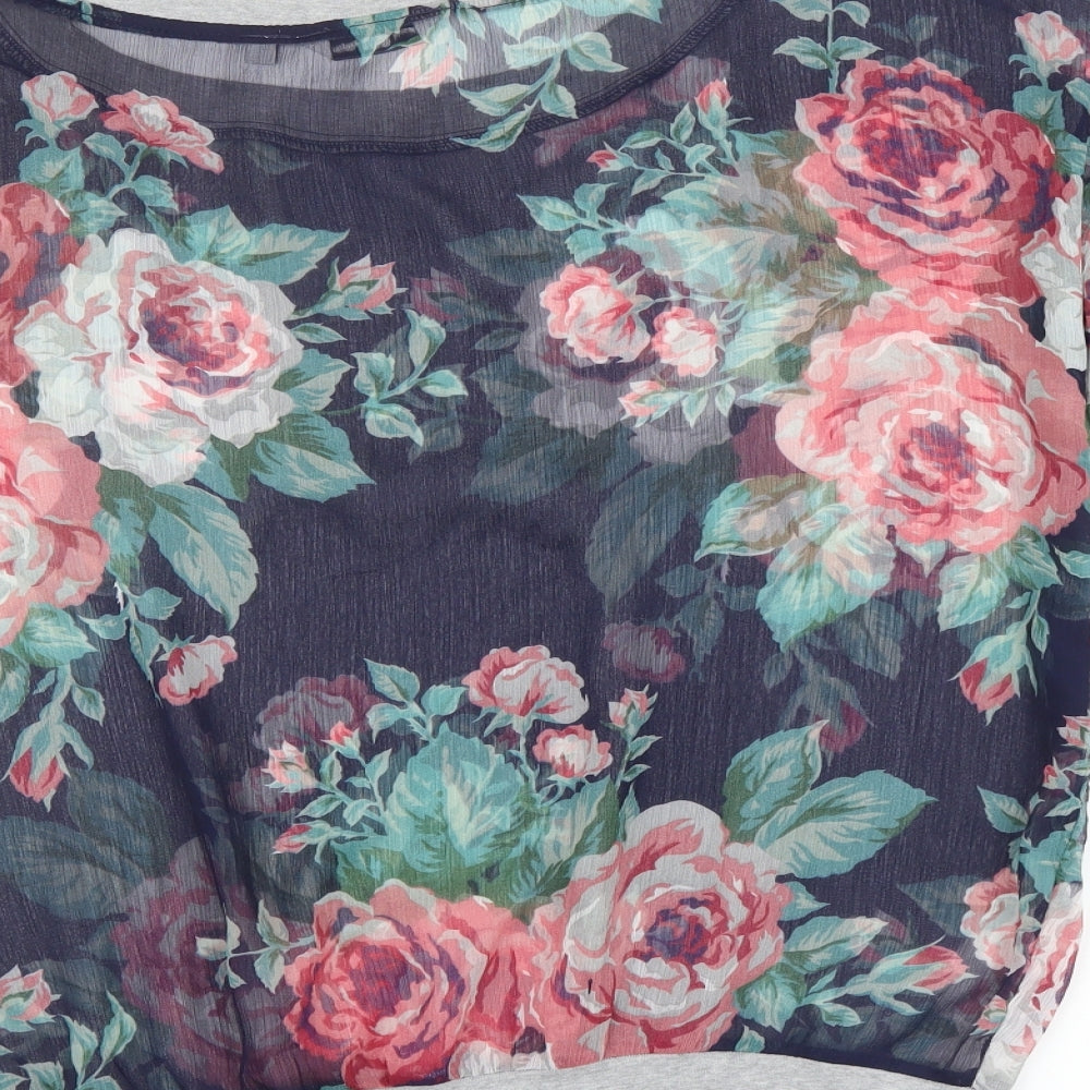 New Look Womens Multicoloured Floral Basic Blouse Size 8