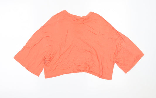 Republic Womens Pink Cropped T-Shirt Size 10