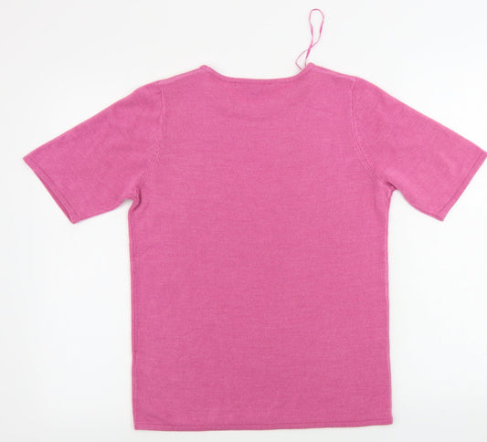 love knitwear Womens Pink Basic T-Shirt Size 10