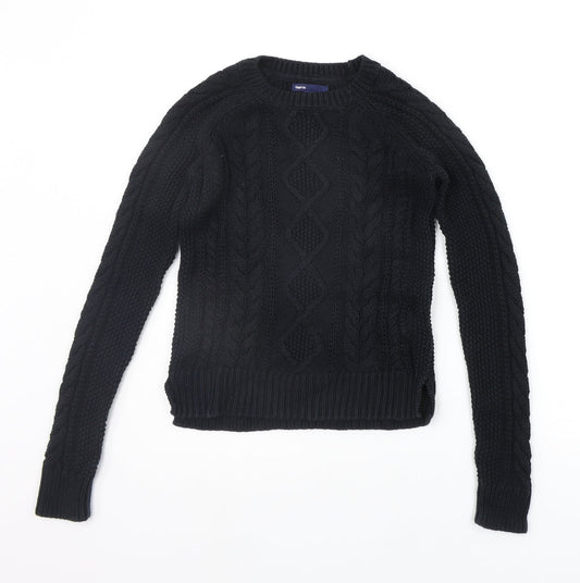Gap Girls Black Pullover Jumper Size L