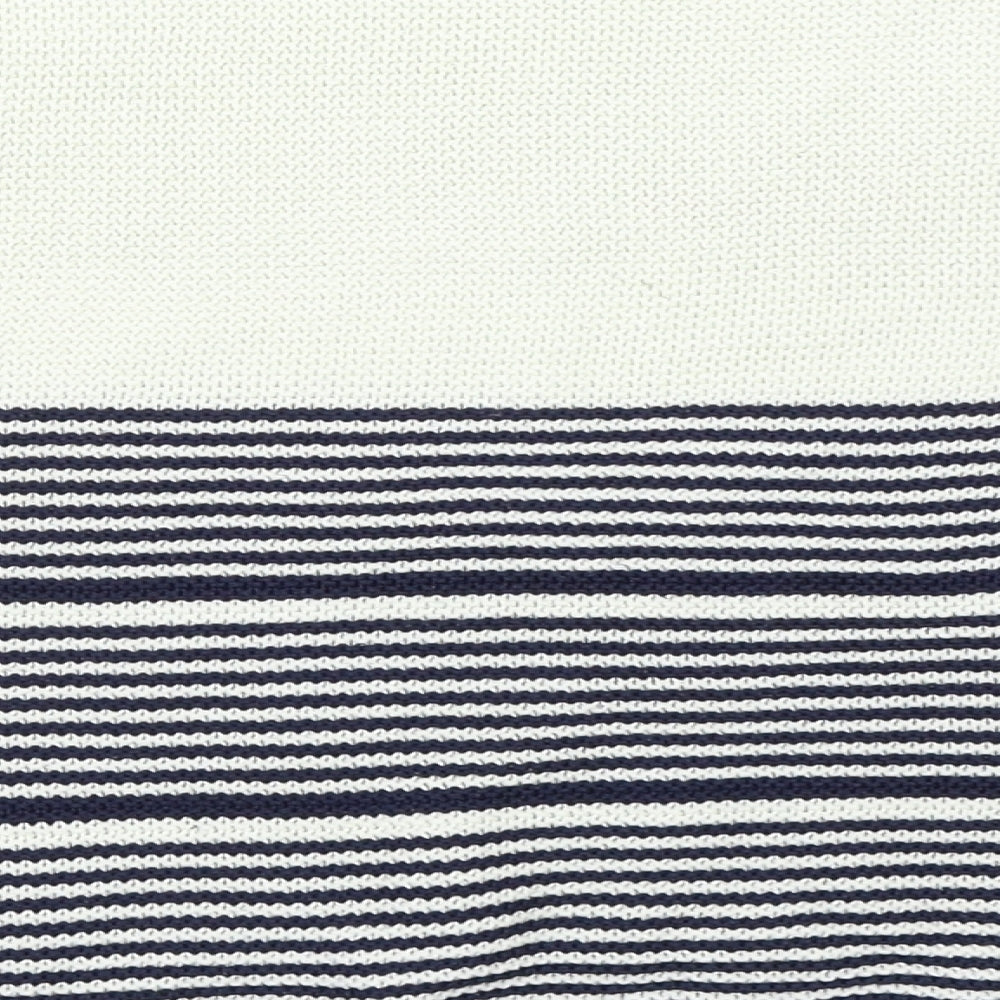 Pull&Bear Womens Blue Striped Pullover Jumper Size S