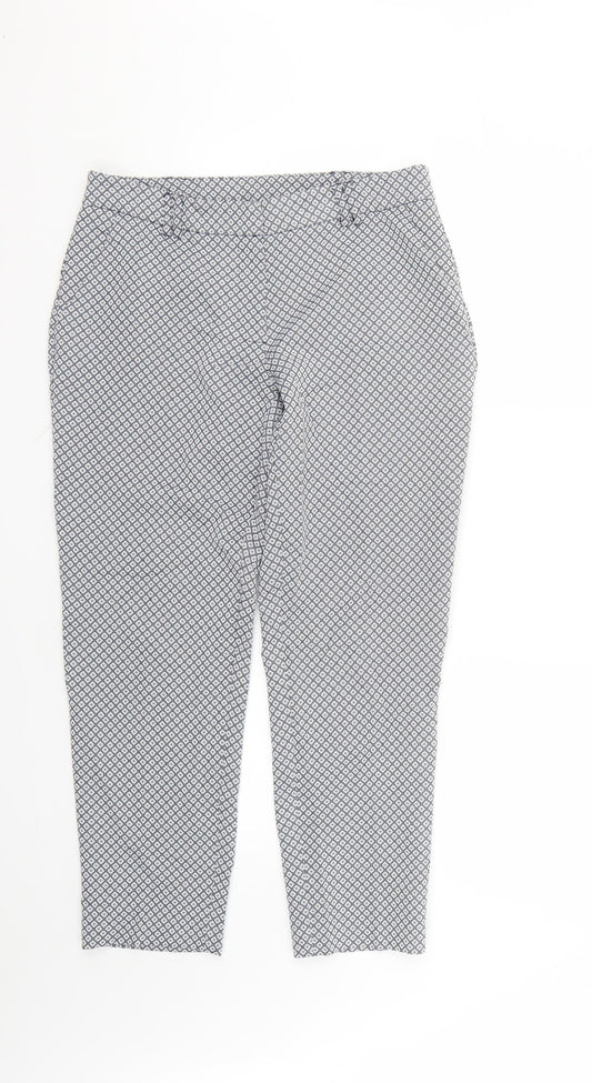 Dorothy Perkins Womens Multicoloured Geometric Trousers Size 10 L25 in