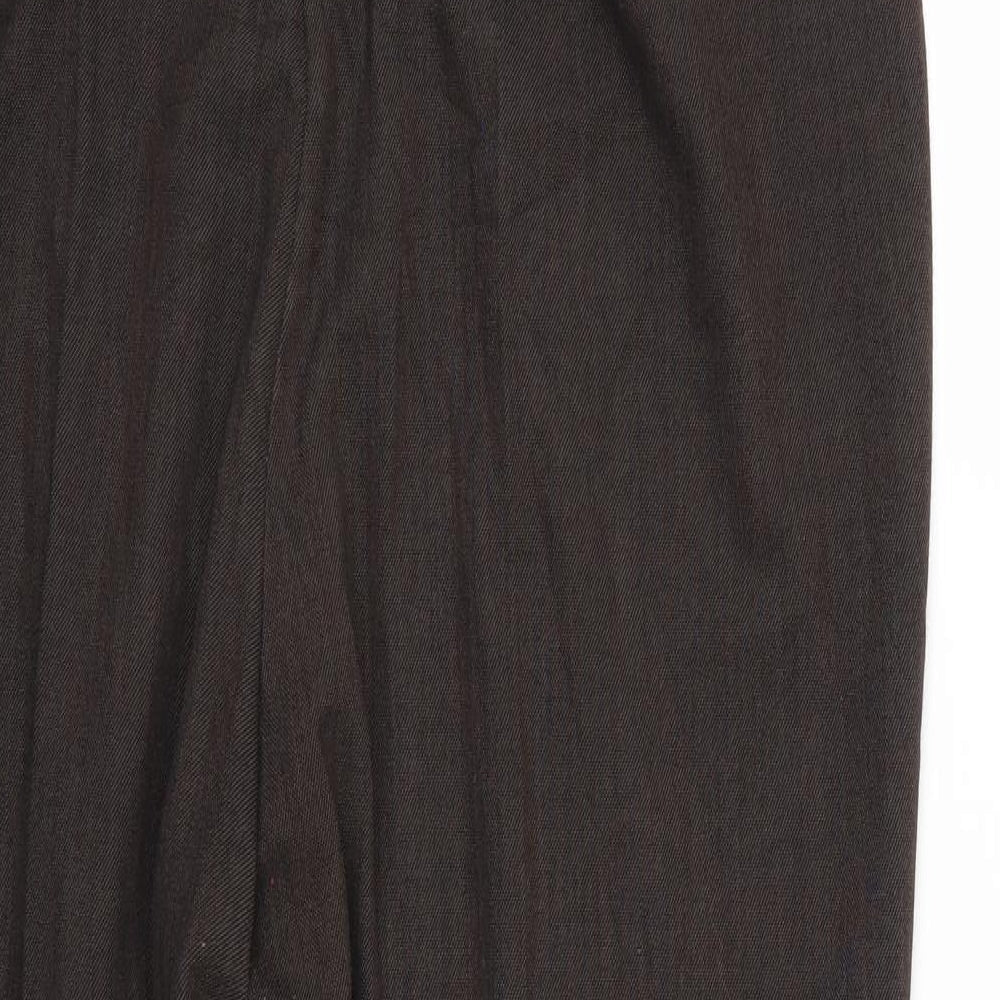 Marks and Spencer Womens Brown Trousers Size 18 L24 in