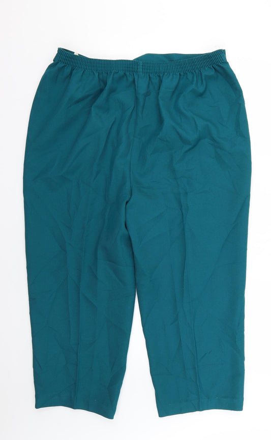 slimma Womens Green Trousers Size 22 L23 in