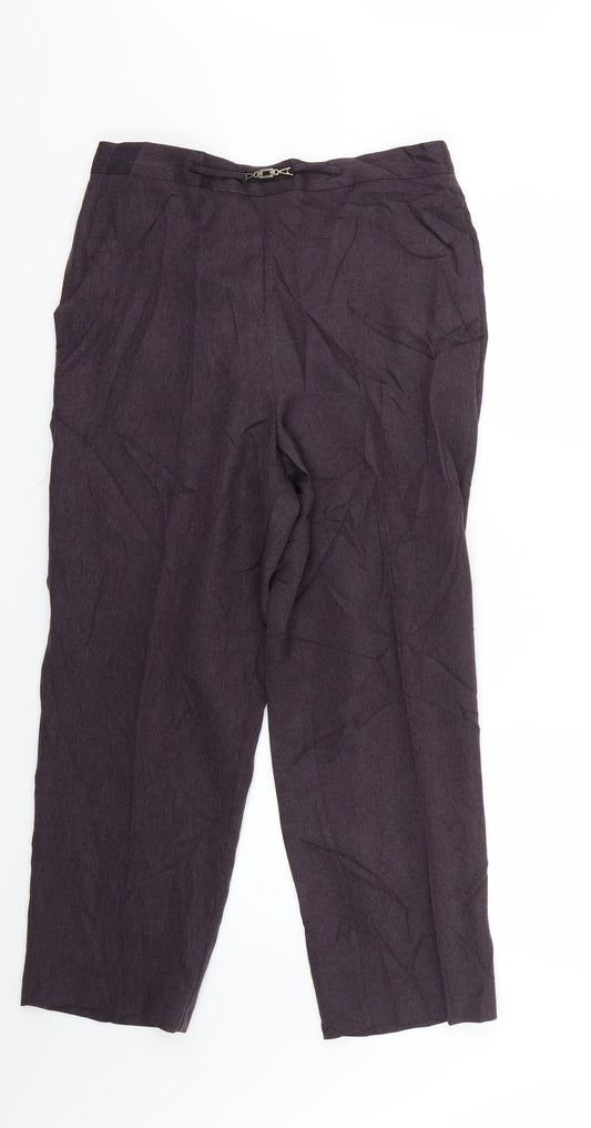 Classics Womens Purple Trousers Size 14 L24 in
