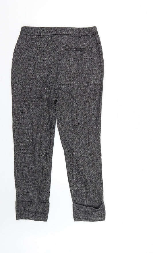 TU Womens Grey Argyle/Diamond Trousers Size 8 L24 in