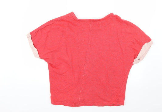 jsfn Womens Pink Basic T-Shirt Size 10