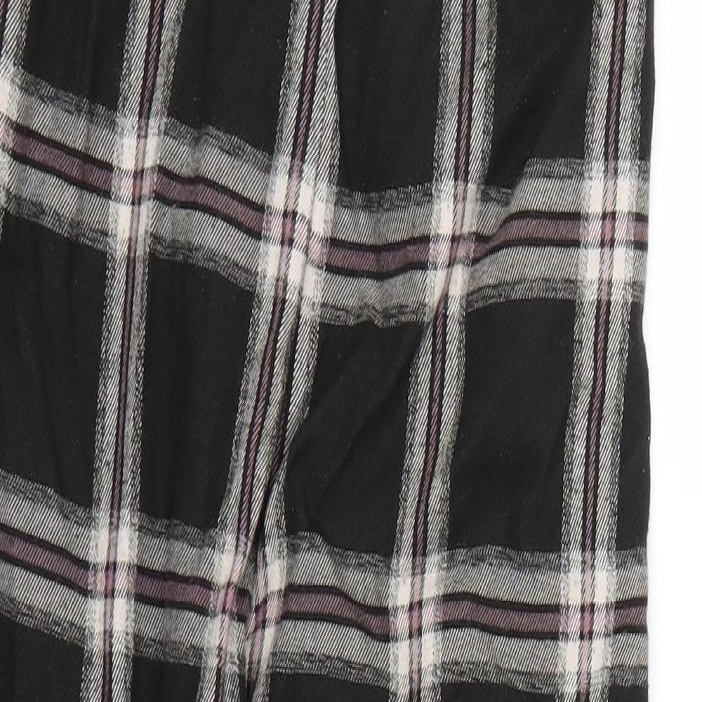 Preworn Womens Black Check Trousers L25 in