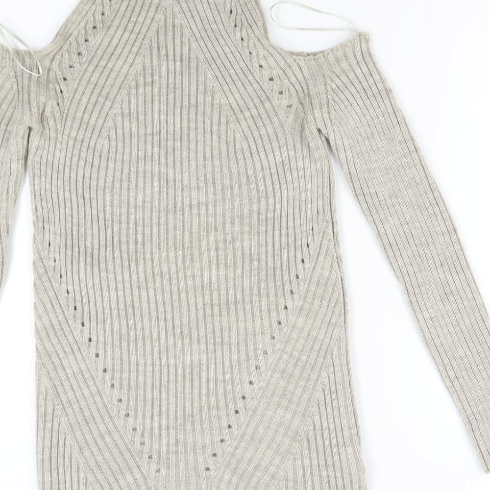 Select Womens Beige Knit Pullover Jumper Size 8