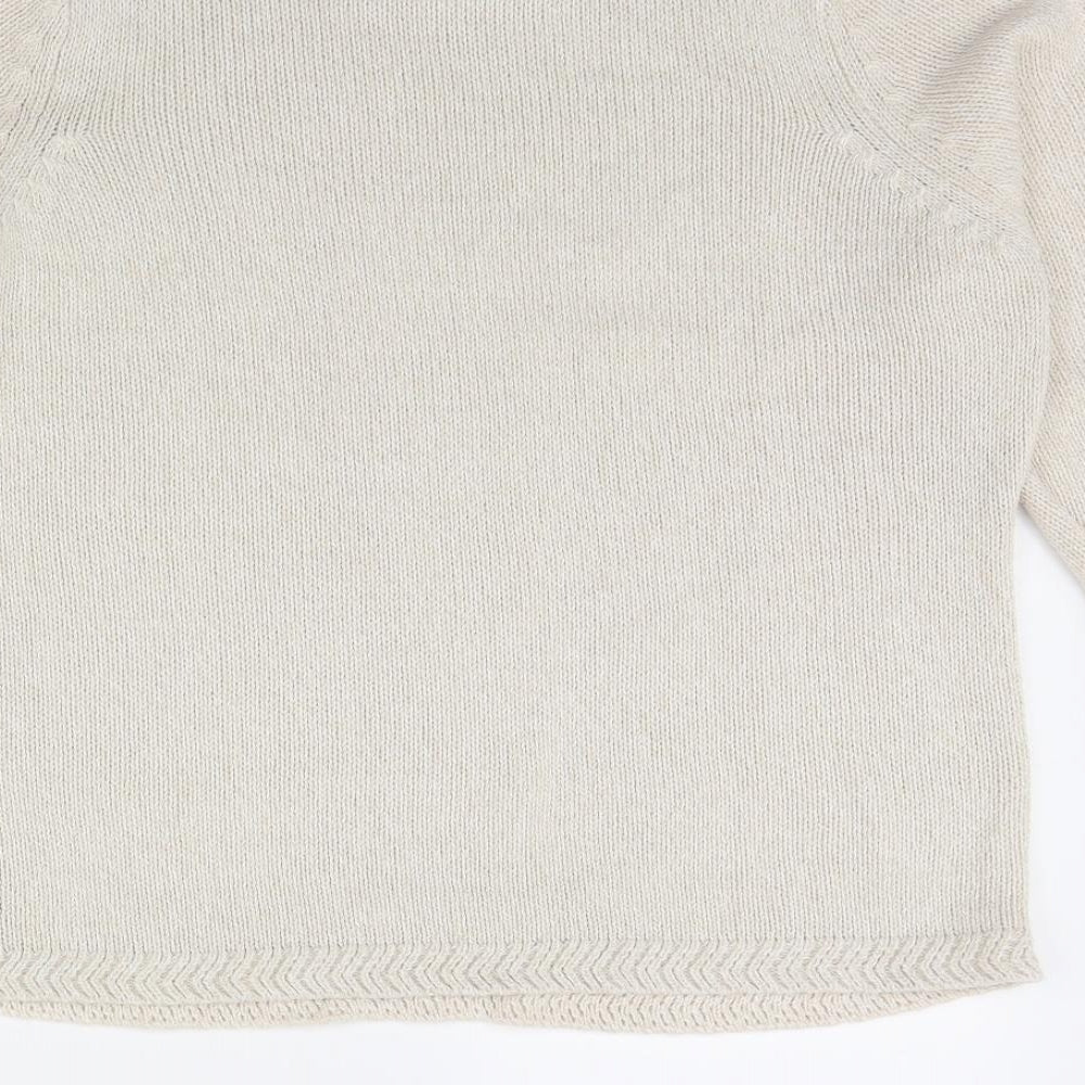 BM Womens Beige Pullover Jumper Size M