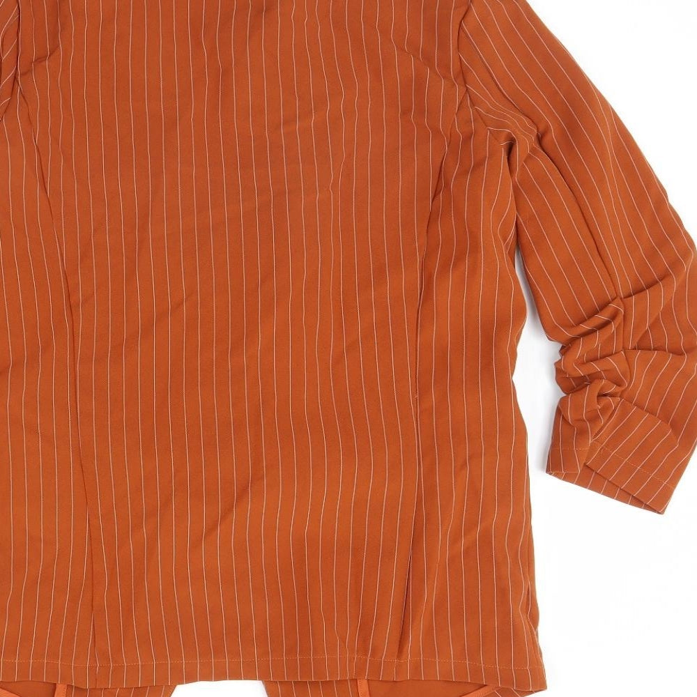 Villa Womens Brown Striped Jacket Size S