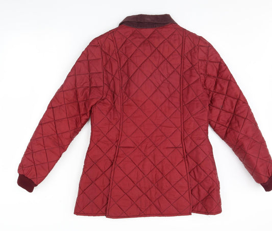 Preworn Womens Red Rain Coat Coat Size 10