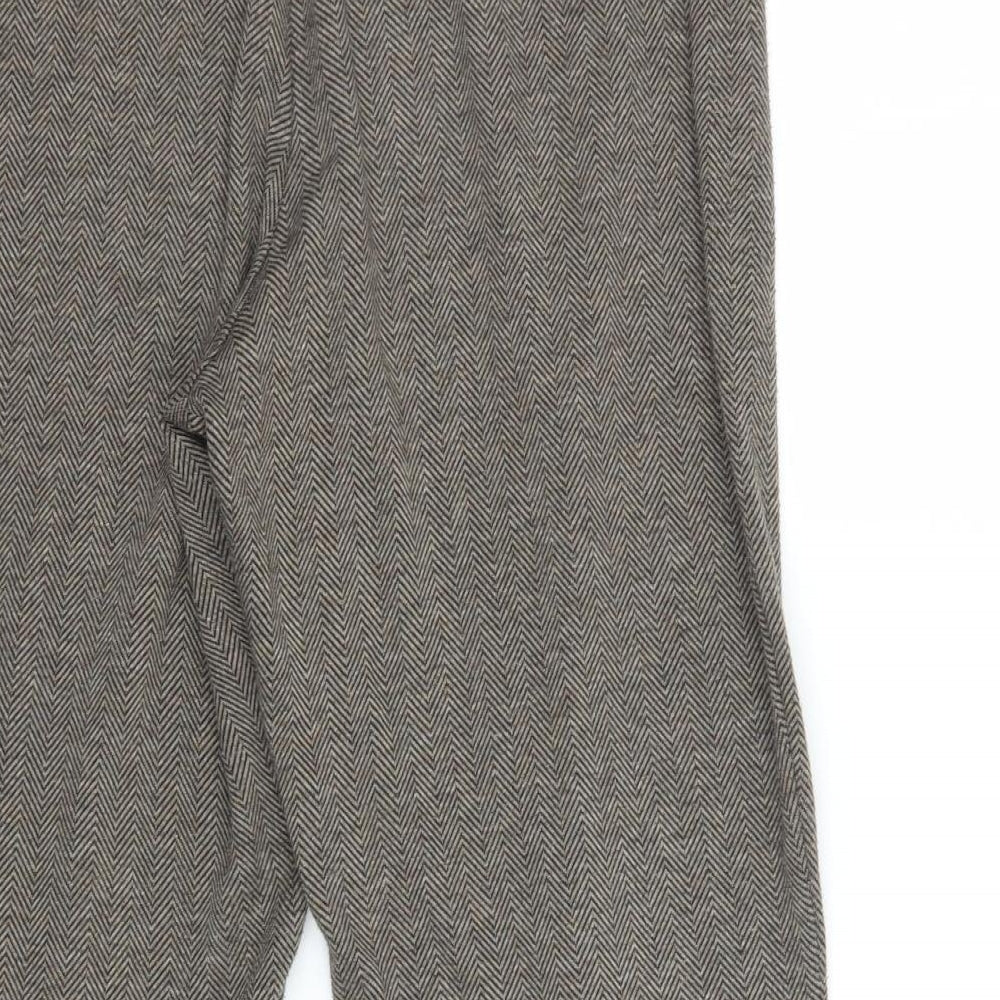 BM Womens Brown Geometric Trousers Size 16 L28 in