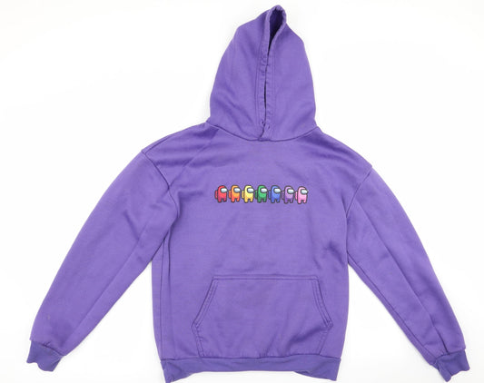 Preworn Womens Purple Pullover Hoodie Size S