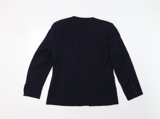 Bianca Womens Blue Jacket Blazer Size 12