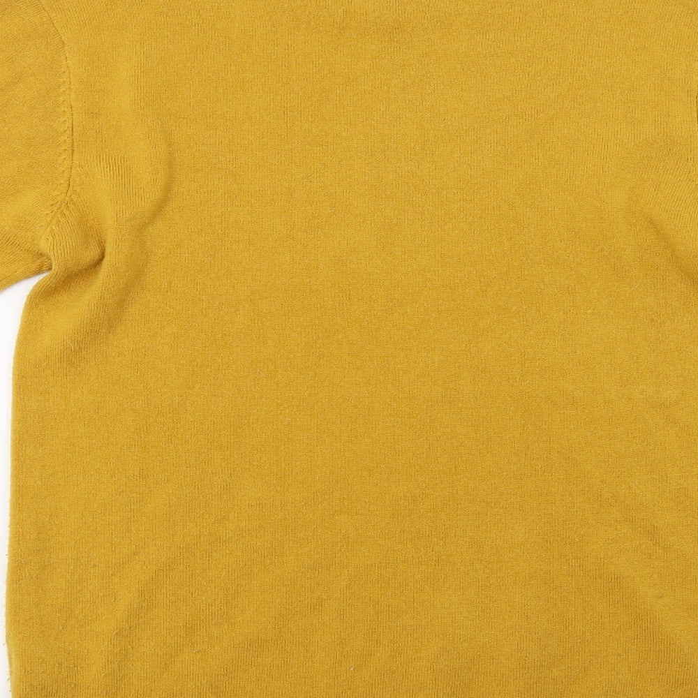 Peacocs Womens Yellow Pullover Jumper Size S