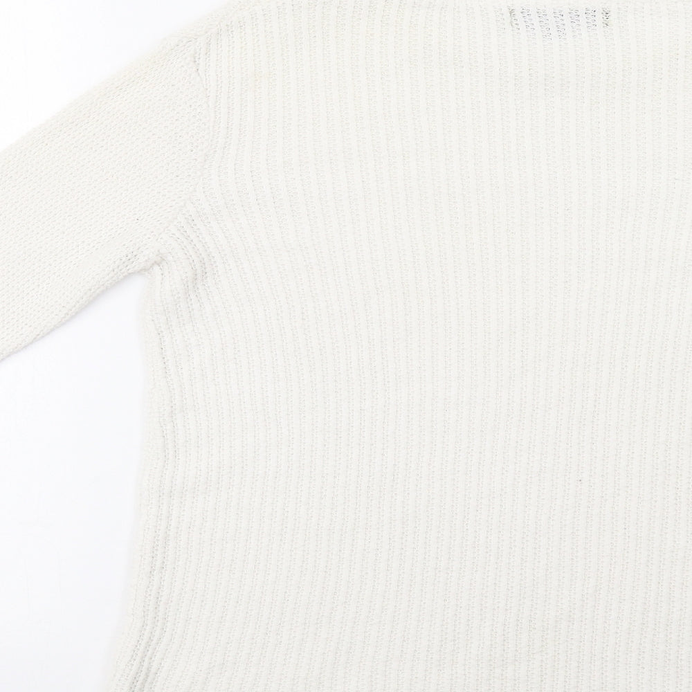 River Island Womens White Pullover Jumper Size XS