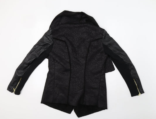 F&F Womens Black Overcoat Coat Size 10