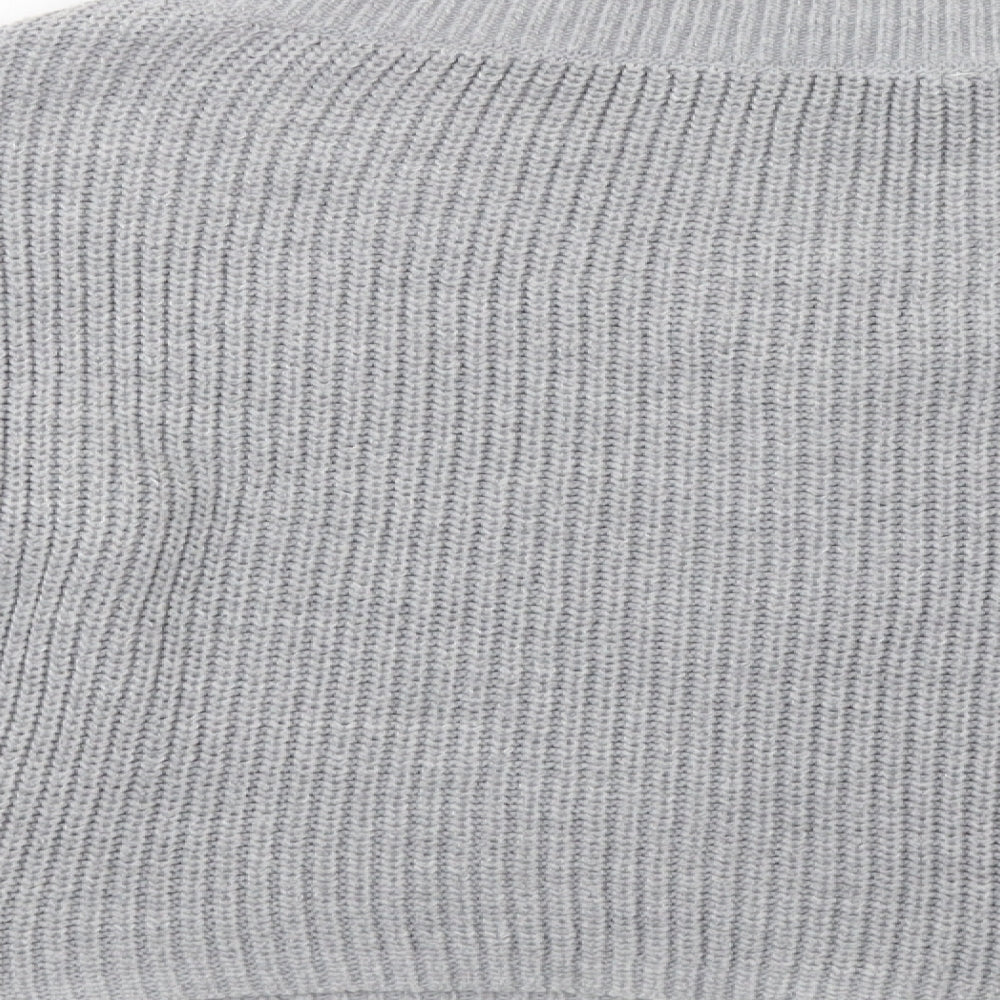 Miss Selfridge Womens Grey Pullover Jumper Size M