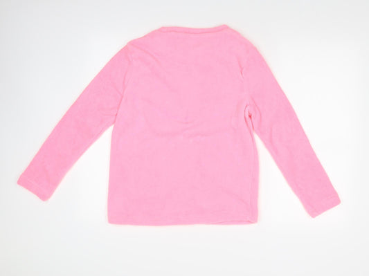 B&M Womens Pink Solid Pyjama Top Size M