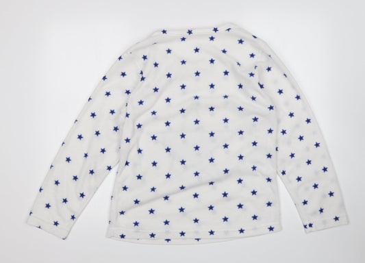 Selena Secrets Womens White Polka Dot Top Pyjama Top Size 10