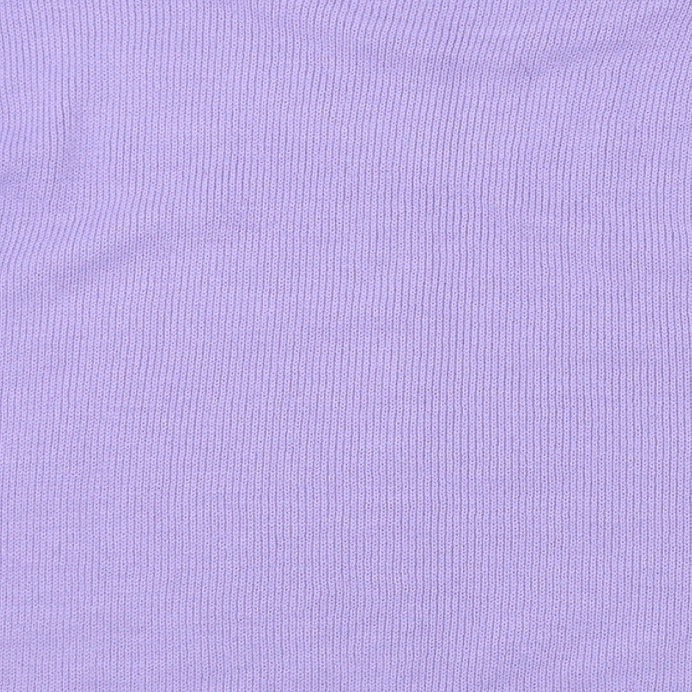 In Stitches Womens Purple Argyle/Diamond Pullover Jumper Size 12