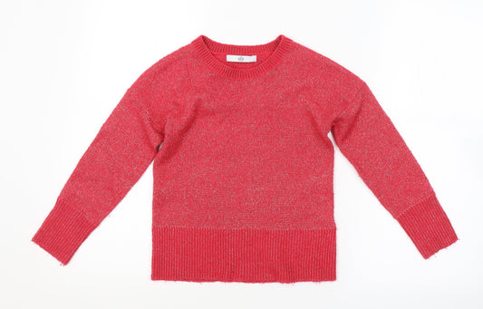 M&S Girls Pink Pullover Jumper Size 8-9 Years