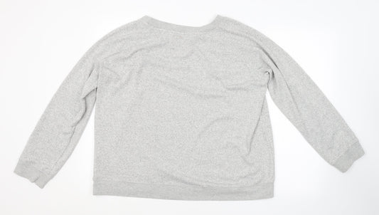 Feel Fabulous Womens Grey Pullover Sweatshirt Size 18