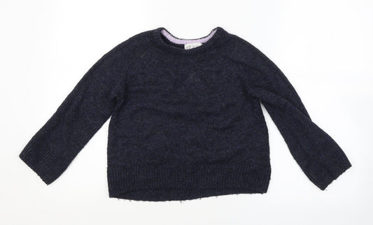 H&M Girls Purple Pullover Jumper Size 7-8 Years