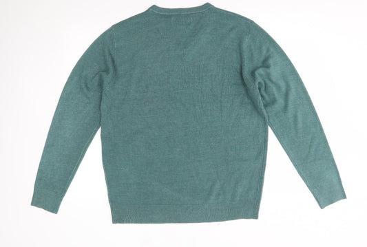 Easy Mens Blue Pullover Jumper Size L