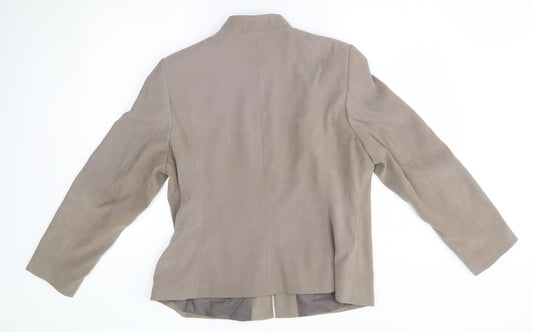 BM Womens Beige Jacket Blazer Size 16