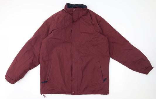 Hutson harbour Mens Red Anorak Coat Size M