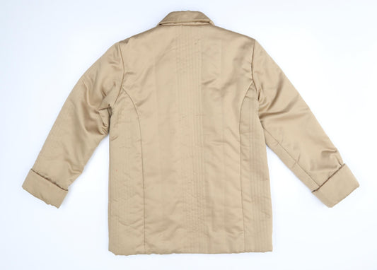 Kaleidoscope Womens Beige Jacket Coat Size 12 - shiny