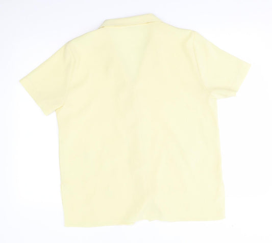Chanade Womens Yellow Basic Button-Up Size 16